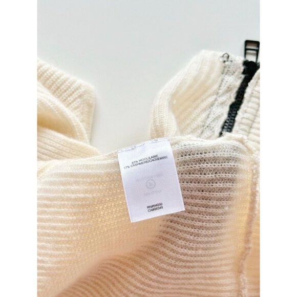 ROBERT RODRIGUEZ Cream Wool Cashmere Knit Zipper Wrap Cardigan Sweater, Size XS - Picture 15 of 16